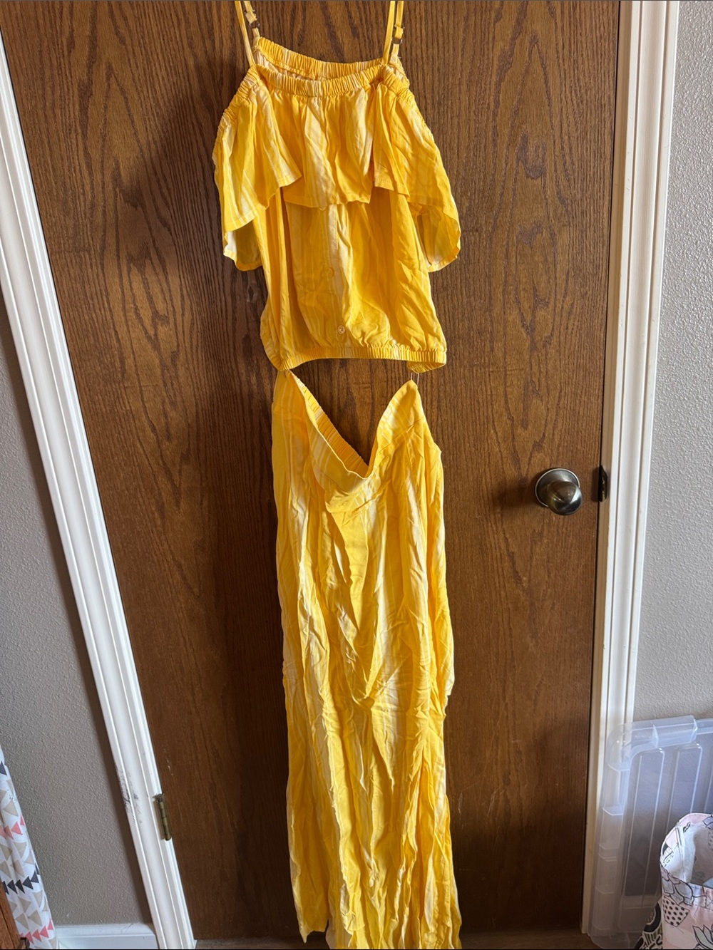 No Boundaries Bright Yellow Pleated Maxi Skirt size 11/12